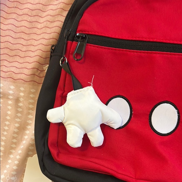 NWOT Disney Zara Mickey Mouse Hand Charm Backpack - Picture 3 of 10